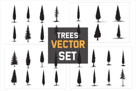 Cypress Tree Silhouettes: A Versatile Resource for Creative and Commercial Projects