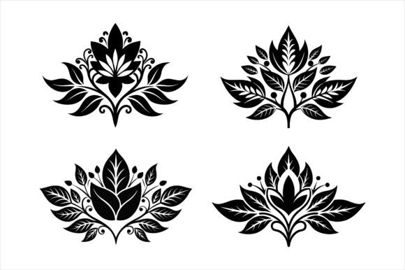 Floral Leaf Corner Design Icon Bundle: A Versatile Addition to Your Creative Toolkit