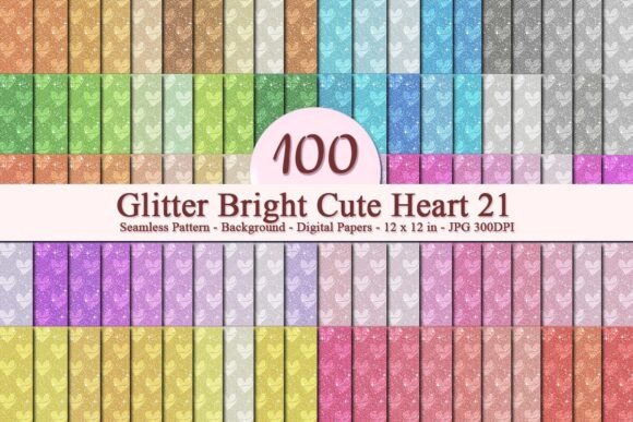 Glitter Bright Cute Heart 21 Pattern: A Versatile Digital Asset for Creative Businesses