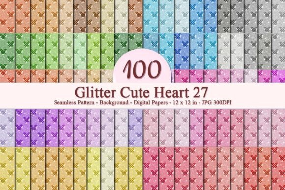 Glitter Cute Heart 27 Pattern: A Versatile Digital Design for Creative Businesses