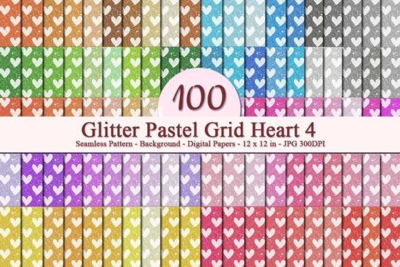 Glitter Pastel Grid Heart 4 Pattern: A Strategic Digital Asset for Creative Businesses