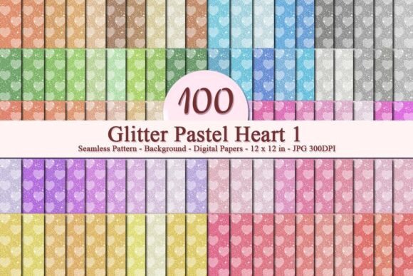 Glitter Pastel Heart 1 Pattern: A Versatile Digital Design for Every Creative Need