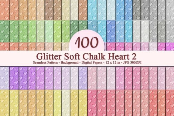 Glitter Soft Chalk Heart 2 Pattern: A Luxurious Digital Design for Modern Creators