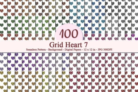 Grid Heart 7 Seamless Pattern: A Versatile Digital Design for Creative Businesses