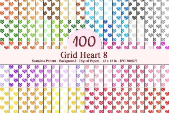 Grid Heart 8 Seamless Pattern: A Versatile Design for Modern Creativity