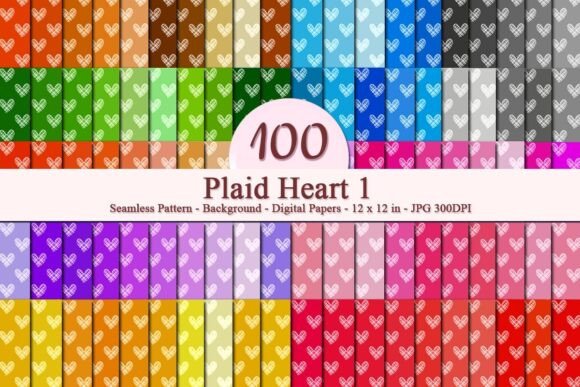Maximize Your Creative Potential with Plaid Heart 1 Seamless Pattern
