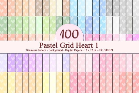 Pastel Grid Heart 1 Seamless Pattern: A Strategic Design Tool for Creative and Business Use