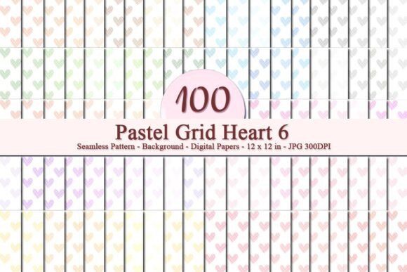 Pastel Grid Heart 6 Seamless Pattern: A Versatile Digital Design for Creative and Business Use