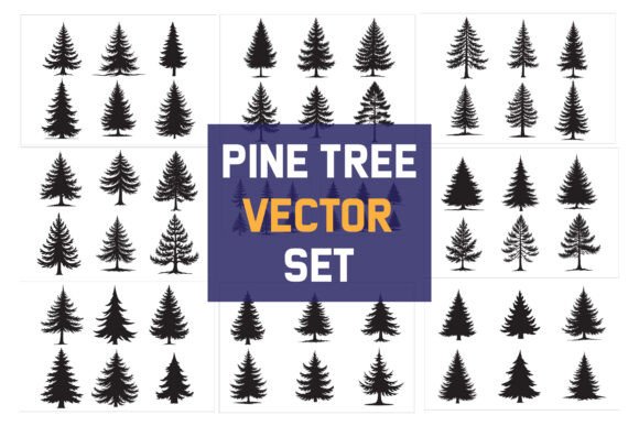 Pine Tree Vector Set: A Versatile Resource for Creative and Commercial Projects