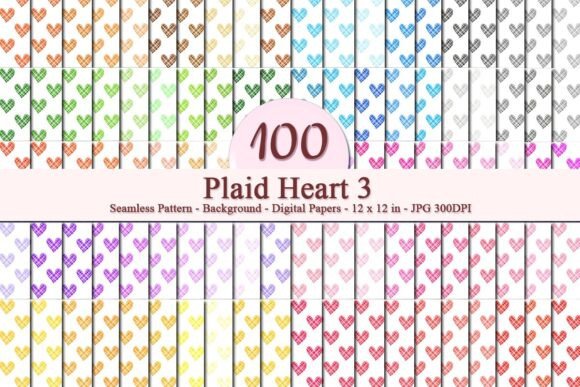 Plaid Heart 3 Seamless Pattern for Creative and Business Workflows
