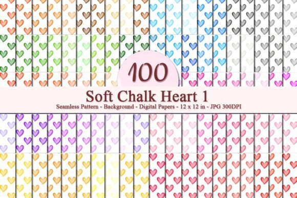 Soft Chalk Heart 1 Seamless Pattern: A Versatile Digital Design for Creative Businesses